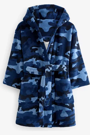 Next Blue/ Camouflage Fleece Robe (3-16yrs)