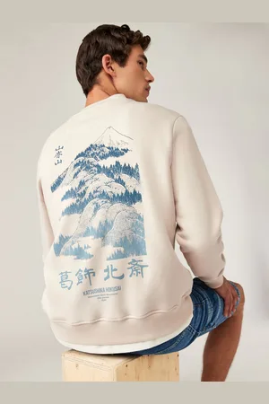 Next Crew Sweatshirt Hokusai Graphic License Crew Sweatshirt