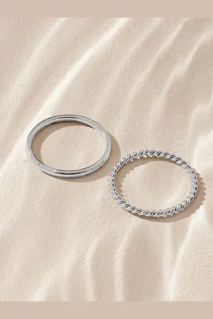 Next Tone Stainless Steel Delicate Ring Pack