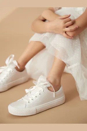 Next Flower Girl Occasion Tulle Lace-Up Trainers