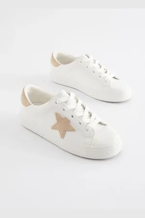 Next Neutral Star Lace-Up Trainers