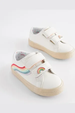 Next Standard Fit (F) Rainbow Touch Fasten Trainers