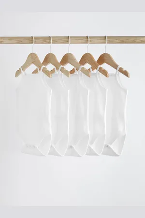 Next 5 Pack Baby Strappy Bodysuits