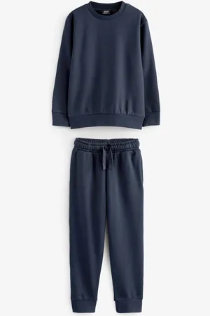 Next Blue Plain Jersey Sweatshirt and Joggers Set (3mths-7yrs)