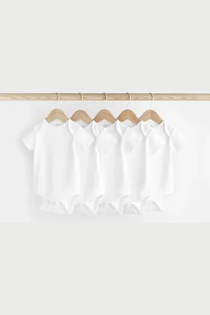 Next Baby Rib Short Sleeve Bodysuits 5 Pack