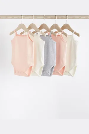 Next Light Baby Strappy 100% Cotton Vest Bodysuits 5 Pack