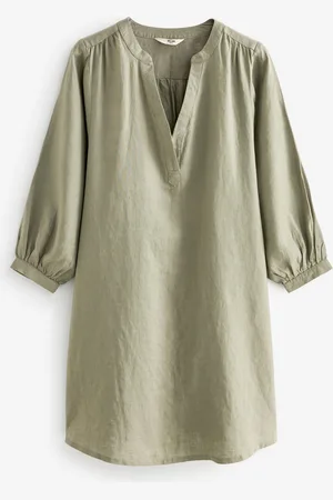 Next Khaki 100% Linen Premium Kaftan
