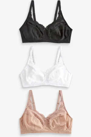 Next /White/Praline Nude Total Support Full Cup Lace Ultimate Comfort Bras 3 Pack