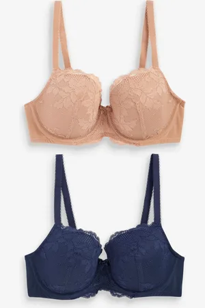 Next /Praline Nude Pad Balcony DD+ Lace Bras 2 Pack