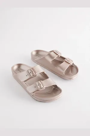 Next Rose EVA Double Strap Flat Slider Sandals With Adjustable Buckles
