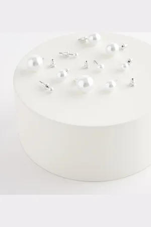 Next Pearl Effect Stud Earrings 5 Pack