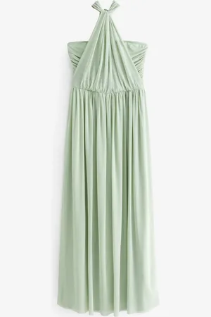 Next Light Sage Mesh Multiway Bridesmaid Wedding Maxi Dress