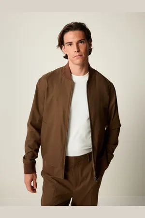 Next Slim Fit Flannel Bomber Jacket