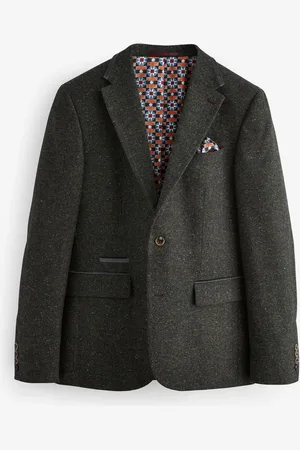Next Regular Fit Trimmed Neppy Nova Fides Suit Jacket