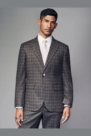 Next Slim Fit Brushed Check Suit Jacket