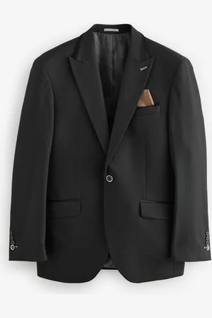 Next Trimmed Textured Self Lapel Tuxedo Suit Jacket