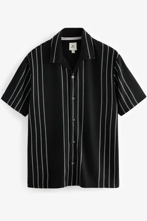 Next Cuban Collar Textured Jersey Short Sleeve Shirt