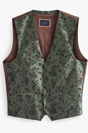 Next Forest Floral Regular Fit Occasion Waistcoat