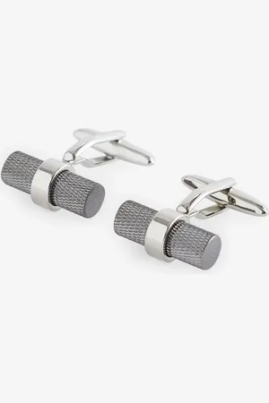 Next Gun Metal Textured Barrell Cufflink