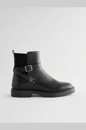 Next Standard/Wide Fit Forever Comfort Chelsea Buckle Ankle Boots