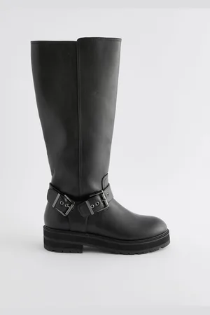 Next Standard/Wide Fit Forever Comfort Knee High Biker Boots