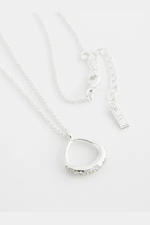 Next Tone Open Teardrop Necklace