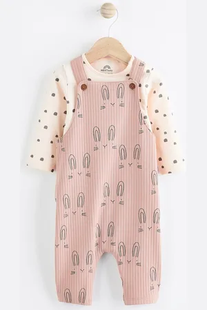 Next Bunny Jersey Baby Dungaree and Bodysuit Set (0mths-2yrs)