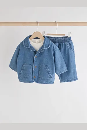 Next Denim Baby 100% Cotton Jacket and Trousers Set (0mths-2yrs)