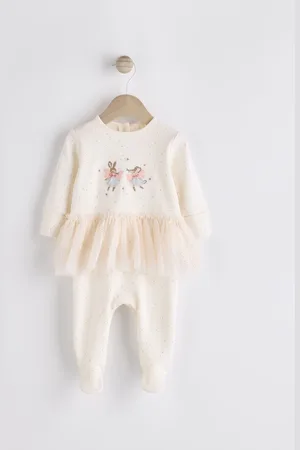 Next Fairy Baby Christmas Tutu 100% Cotton Sleepsuit (0mths-2yrs)