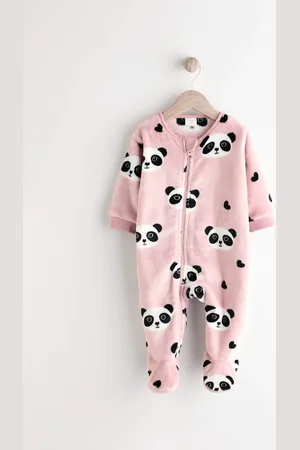 Next Panda Baby Zip Fleece Sleepsuit