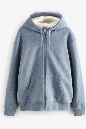 Next Borg Fleece Lined Zip Up Hoodie