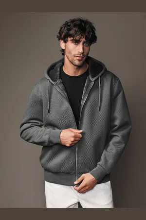 Next Premium Textured Faux Fur Lined Zip Up Fleece