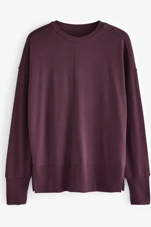 Next Burgundy Red Cosy Seam Front Crewneck