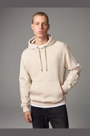 Next Ecru Regular Fit Rich Jersey Fabric Hoodie