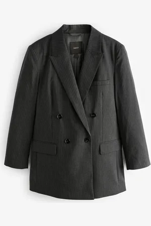Next Pinstripe Double Breasted Blazer