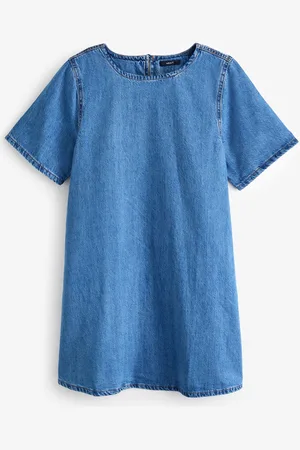 Next 100% Cotton Short Sleeve Denim T-Shirt Dress