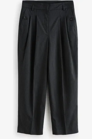 Next Pinstripe Tailored Barrel Trousers