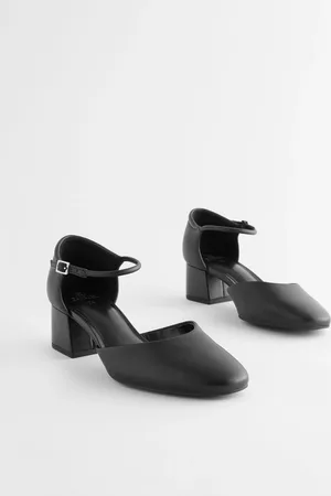 Next Standard/Wide Fit Forever Comfort Leather Round Toe Block Heels