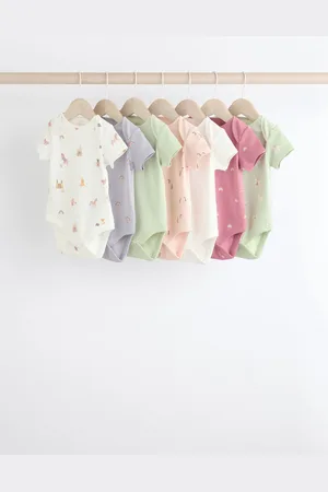 Next Multi 7 Pack Pastel Short Sleeve 100% Cotton Bodysuit 7 Pack