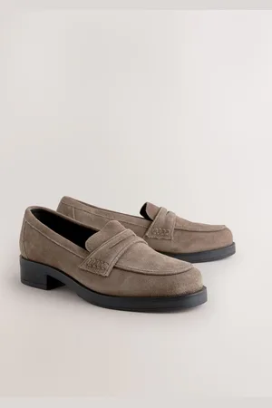 Next Mink Leather Forever Comfort Round Toe Leather Loafers