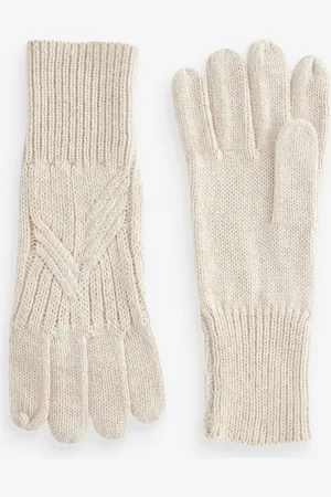 Next Oatmeal Sparkle Cable Gloves