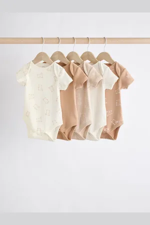 Next Baby Short Sleeves Bear Bodysuits 5 Pack