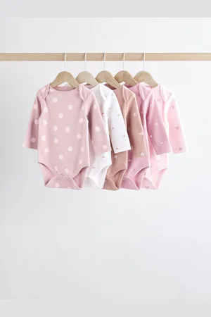 Next Baby 100% Cotton Bodysuits 5 Pack