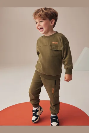 Next Khaki Utility Sweatshirt and Joggers Set (3mths-7yrs)