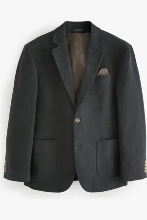 Next Charcoal Nova Fides Moleskin Textured Blazer