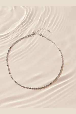 Next Tone Stainless Steel Twist Chain Necklace