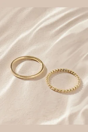 Next Tone Stainless Steel Delicate Ring Pack