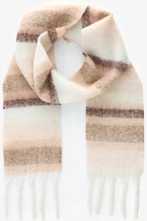 Next /Ecru Stripe Skinny Heavyweight Blanket Scarf