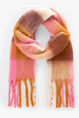 Next /Ochre Check Heavyweight Blanket Scarf