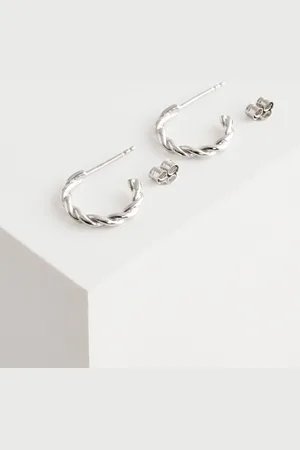 Next Sterling Twist Hoop Earrings